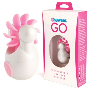 Sqweel Go! Oral Sex Massager-white