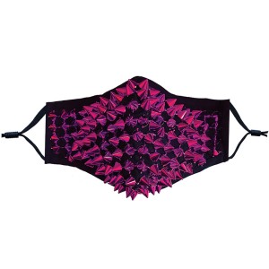 Neva Nude Studded Triple Layer Face Mask-pink
