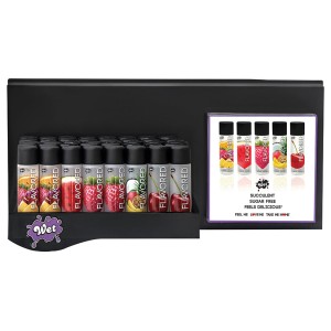 Wet Flavored (left) Slat Wall Shelf Display (40) Assorted 3oz