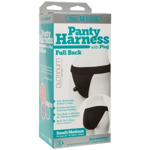 Vac- U- Lock Panty Harness With Plug Full Back  S/ M