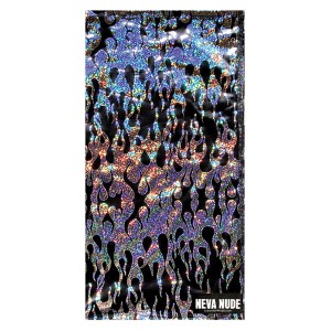 Neva Nude Sexy Necksies-meltdown Flame Holographic Black/silver