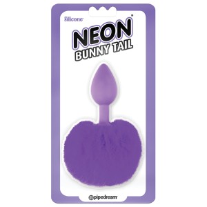 Neon Bunny Tail Purple