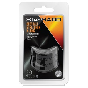 Stay Hard Beef Ball Stretcher X Long  1.5 Diameter-black