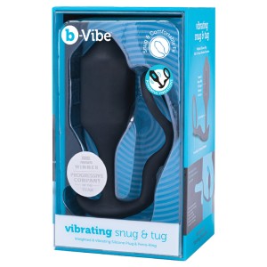 B-vibe Vibrating Snug & Tug-black Xl