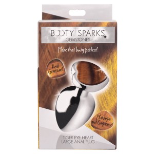 Booty Sparks Gemstones Tiger Eye Heart Large
