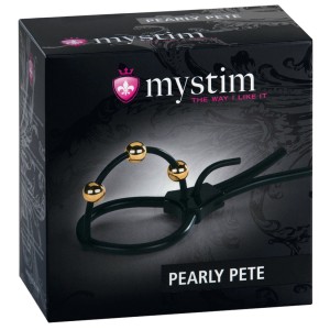 Mystim Pearly Pete Corona Strap With Golden Balls
