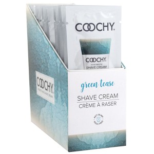 Coochy Shave Cream Green Tease 15 Ml Foils 24 Count Display
