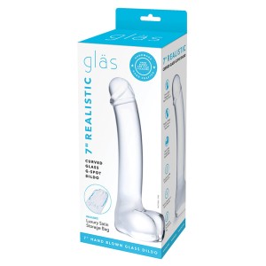 Glas 7 Realistic Curved Glass G-spot Dildo