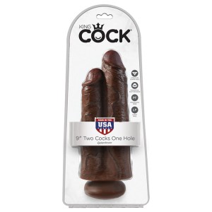 King Cock Two Cocks One Hole-brown 9    [regular Price 26.00]