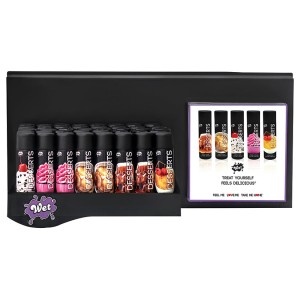 Wet Desserts (left) Slat Wall Shelf Display (40) Assorted 3oz