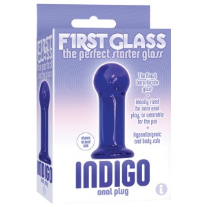 The 9s First Glass Indigo Anal Plug Blue