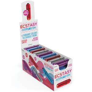 Ecstasy Bullet Vibes Assorted Colors 36 Pcs Per Display