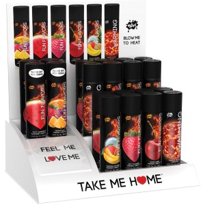 Wet Fun Flavors/warming Counter Top Display With Free Testers
