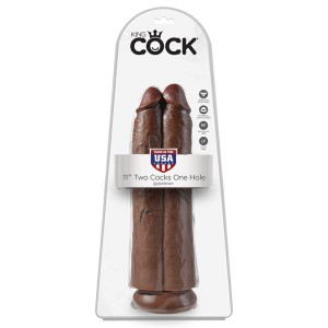 King Cock Two Cocks One Hole-brown 11    [regular Price 32.00]