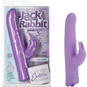 Triple Motor Silicone Jack Rabbit Purple