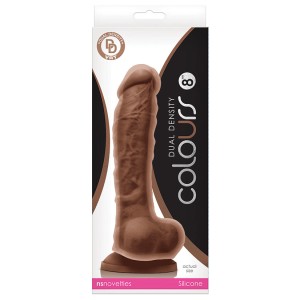 Colours Dual Density Dildo-brown 8