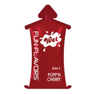 Wet Fun Flavors 4-in-1 Lube Poppn Cherry 10 Ml Pillow Each