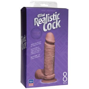 The Realistic Cock Ultraskyn 8 Inch Brown