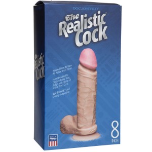 The Realistic Cocks 8 Inch White