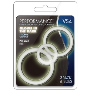 Performance Vs4 Pure Premium Silicone Cockring Set White
