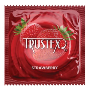 Trustex Flavored Condom-strawberry (bulk)