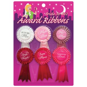 Bride-to-be Award Ribbons (6 Pack)
