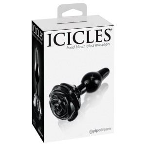 Icicles No.77 Rose Shaped Plug-black