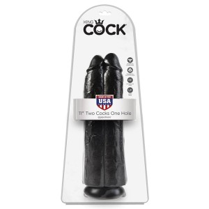 King Cock Two Cocks One Hole-black 11    [regular Price 32.00]
