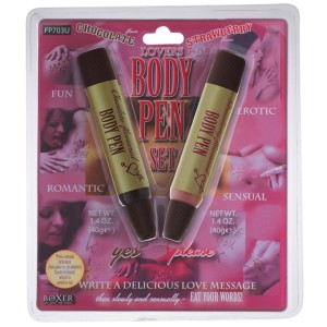 Lovers Body Pen Set Chocolate & Strawberry