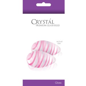 Crystal Premium Glass Eggs Clear/pink