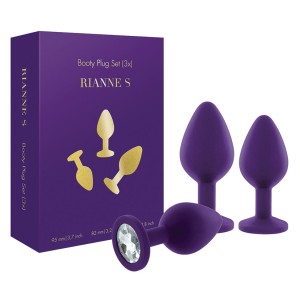 Riannes Booty Plug Set 3x-purple
