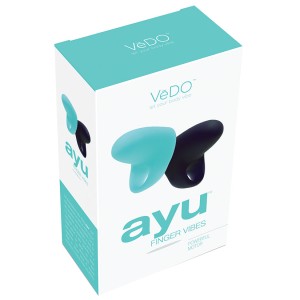 Vedo Ayu Finger Vibe-black/tease Me Turquoise (set Of 2)