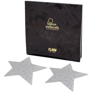 Bijoux Flash Star Glitter Pasties-silver