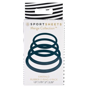 Sportsheets Merge Collection O Ring-emerald 4pk