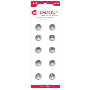 Dragon Alkaline Batteries Ag13/lr44 (10 Pack)