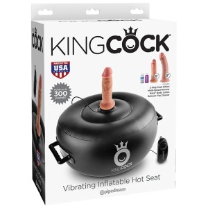 King Cock Vibrating Inflatable Hot Seat Black