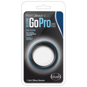 Performance Silicone Go Pro Cock Ring  Black/blue/black