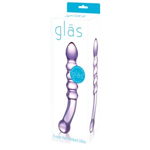 Purple Rain Ribbed Dildo