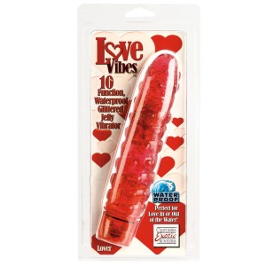 Love Vibes-glittered Jelly Vibrator Sweetheart-red 7
