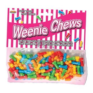 Weenie Chews Multi Flavor Assorted Penis Shaped Candy 125 Piece Bag
