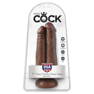 King Cock Two Cocks One Hole-brown 7    [regular Price 20.00]