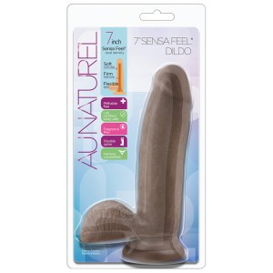 Au Naturel 7 Sensa Feel Dildo Chocolate