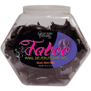 Taboo Anal Desensitizing Gel 72 Piece Fishbowl 10 Ml Pillows