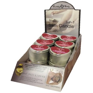Earthly Body Valentines Massage Candle Display