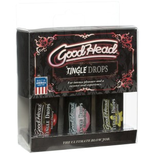 Goodhead Tingle Drops- 3-pack French Vanilla, Cotton Candy, Sweet Cherry