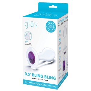 Glas 3.5 Bling Bling Butt Plug-clear