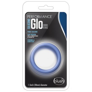 Performance Silicone Glo Cock Ring Blue Glow