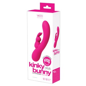 Vedo Kinky Bunny Plus Rechargeable Dual Vibe-deep Pink