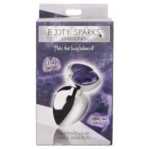 Booty Sparks Gemstones Amethyst Heart Large