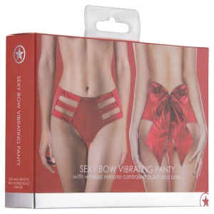 Sexy Bow Vibrating Panty Red